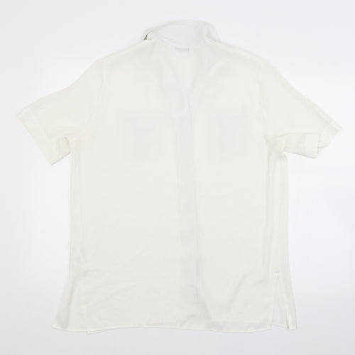 M&S Womens White   Basic Button-Up Size 14