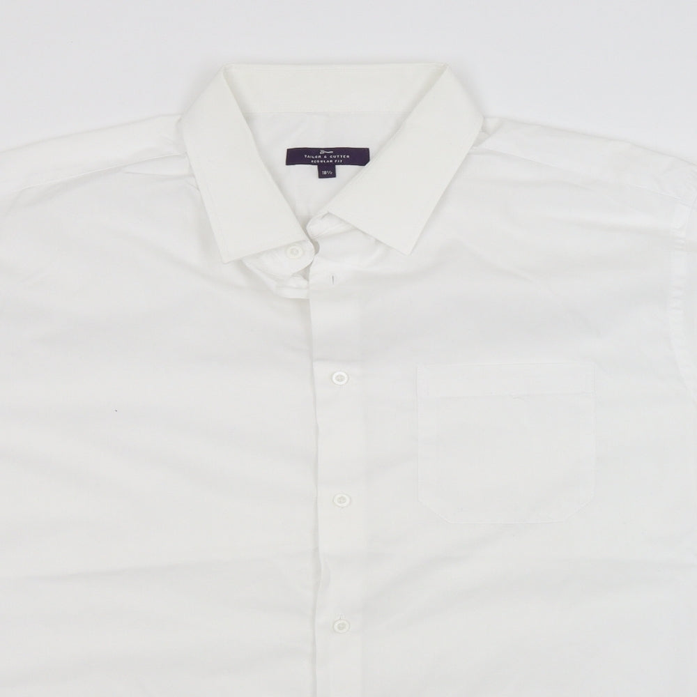 George Mens White    Dress Shirt Size 18.5