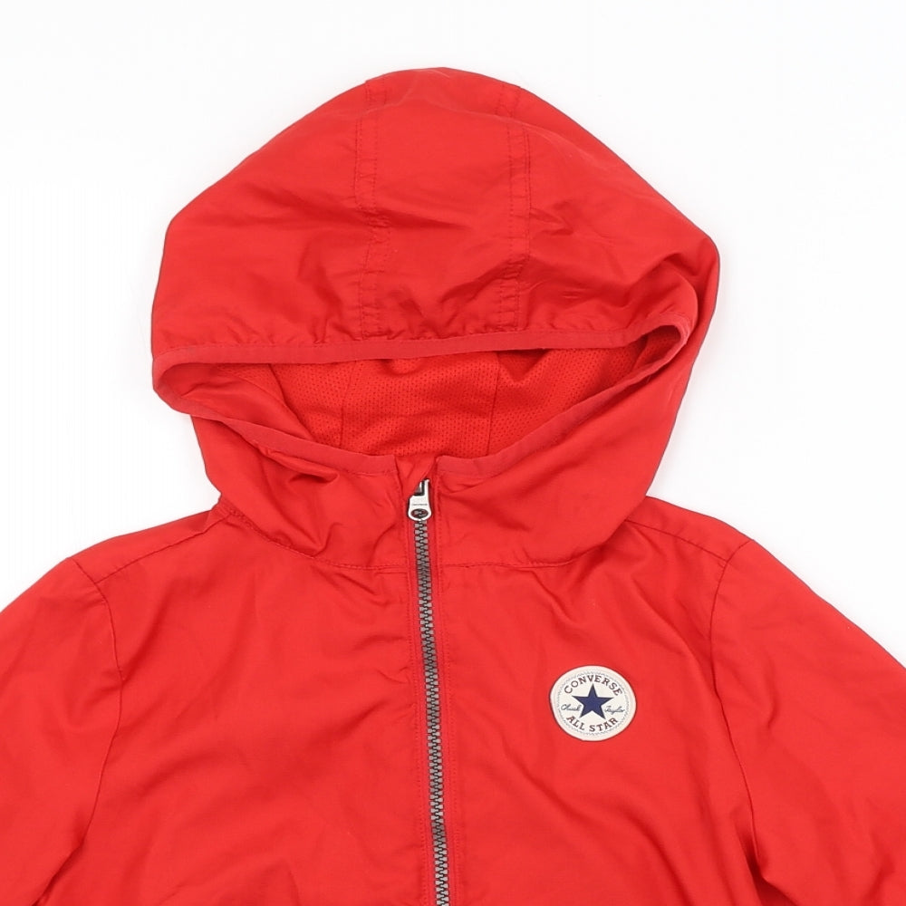 Converse Boys Red   Full Zip Hoodie Size 4-5 Years