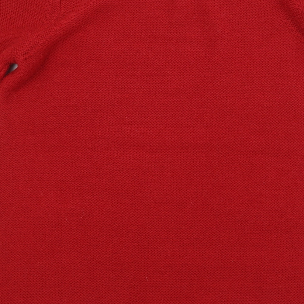 BHS Womens Red Argyle/Diamond  Pullover Jumper Size 14
