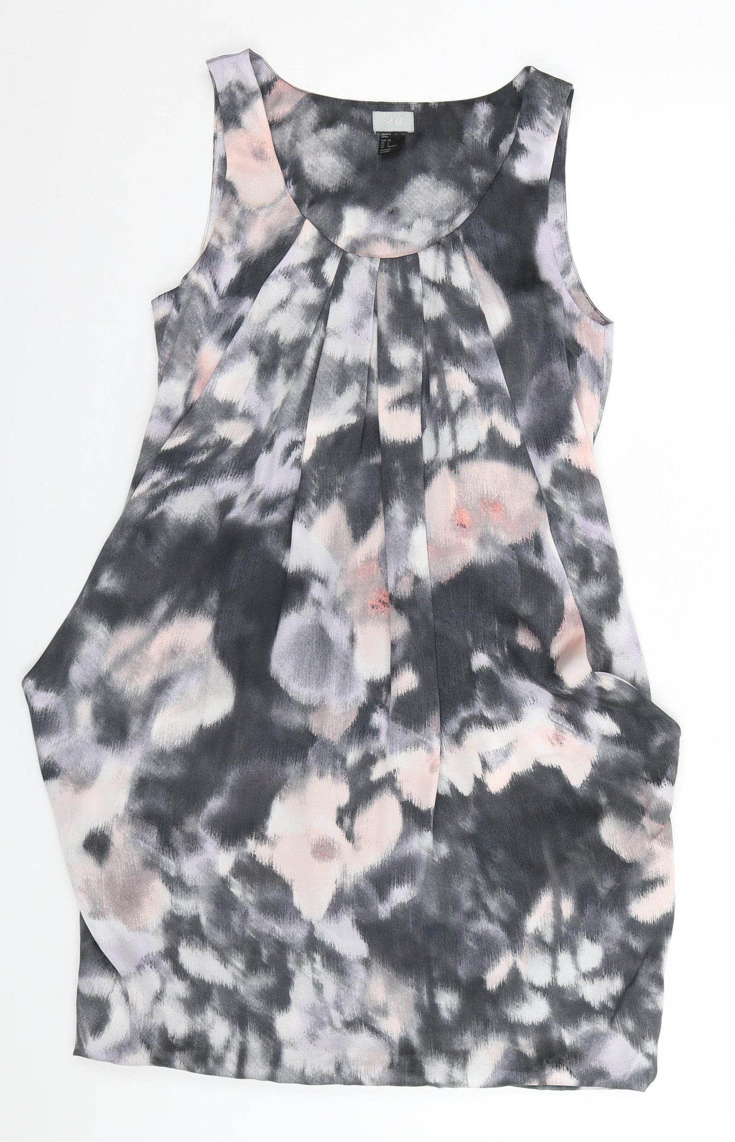 H&M Womens Grey   Basic Blouse Size 8