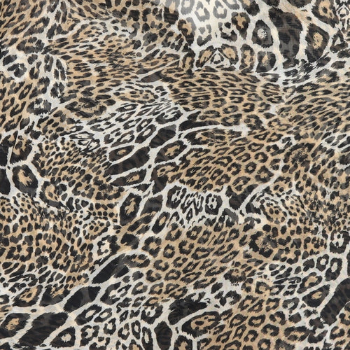 Miladys Womens Brown Animal Print  Basic Blouse Size M