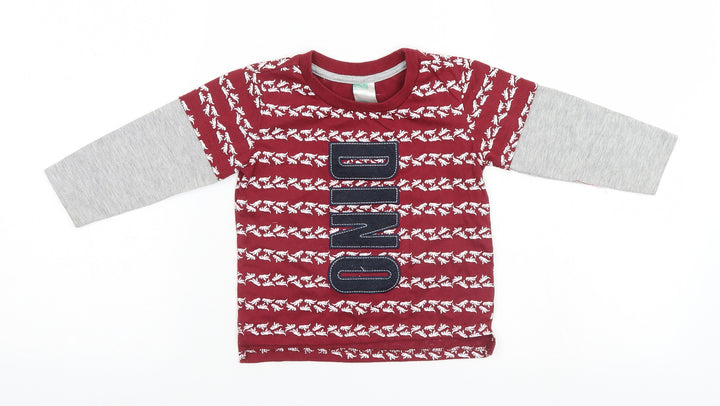 Ackerman's Baby Company Baby Red Animal Print  Basic T-Shirt Size 12-18 Months  - Dino, Dinosaur