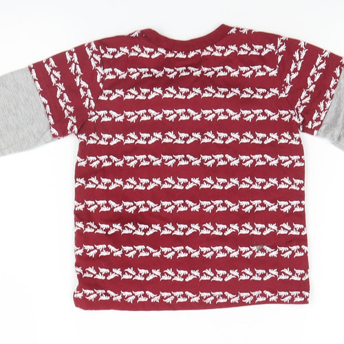 Ackerman's Baby Company Baby Red Animal Print  Basic T-Shirt Size 12-18 Months  - Dino, Dinosaur