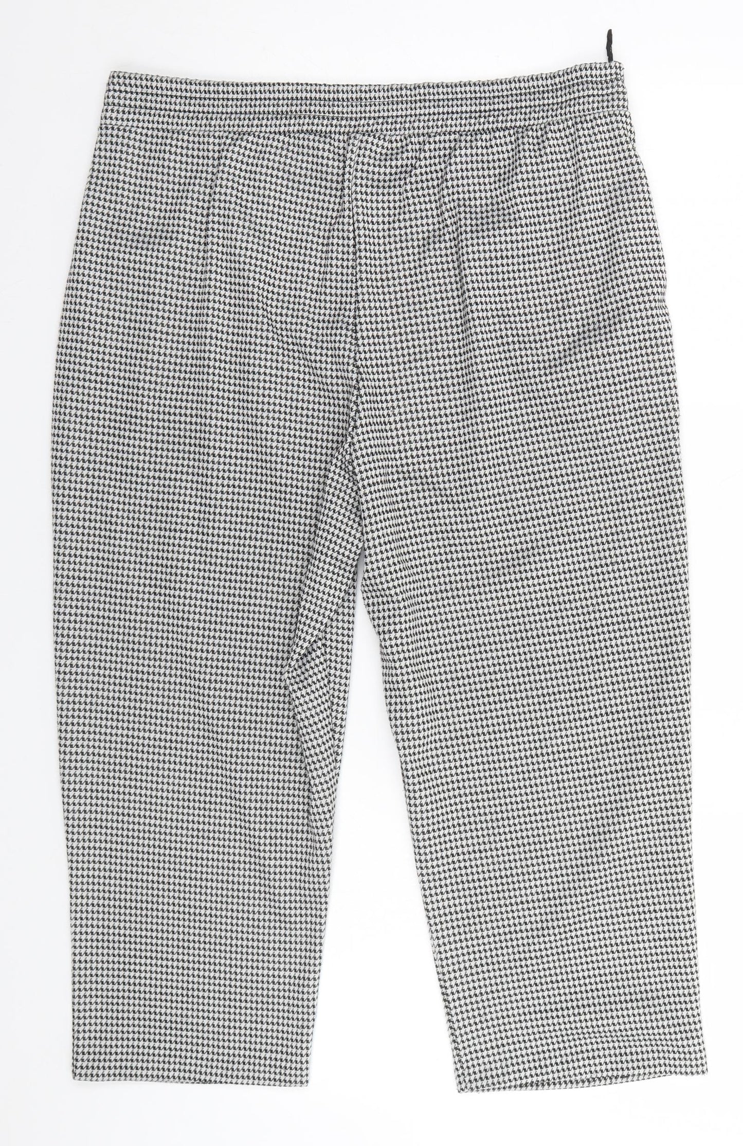 Image Womens White Houndstooth  Trousers  Size 40 L20 in