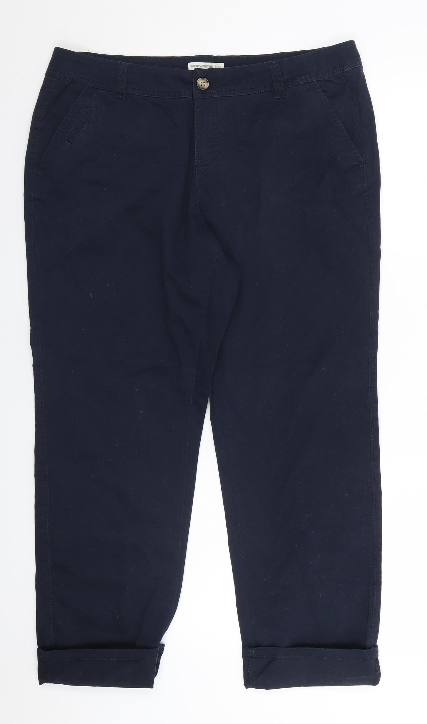 Woolworths Womens Blue   Trousers  Size 16 L26 in