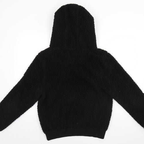 Night Addict Mens Black   Henley Hoodie Size M
