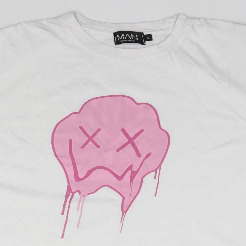 Boohoo Mens White    T-Shirt Size M
