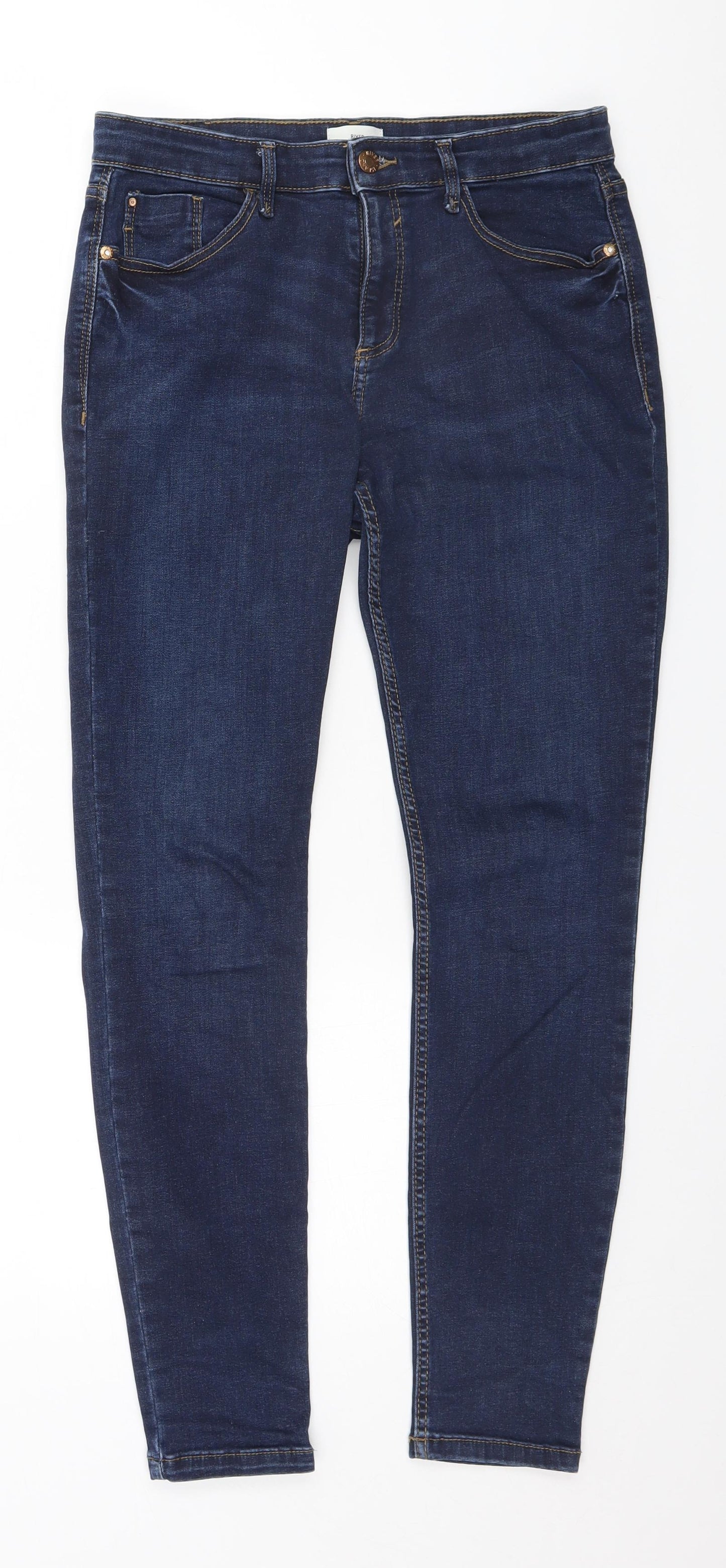 River Island Womens Blue   Straight Jeans Size 12 L28 in