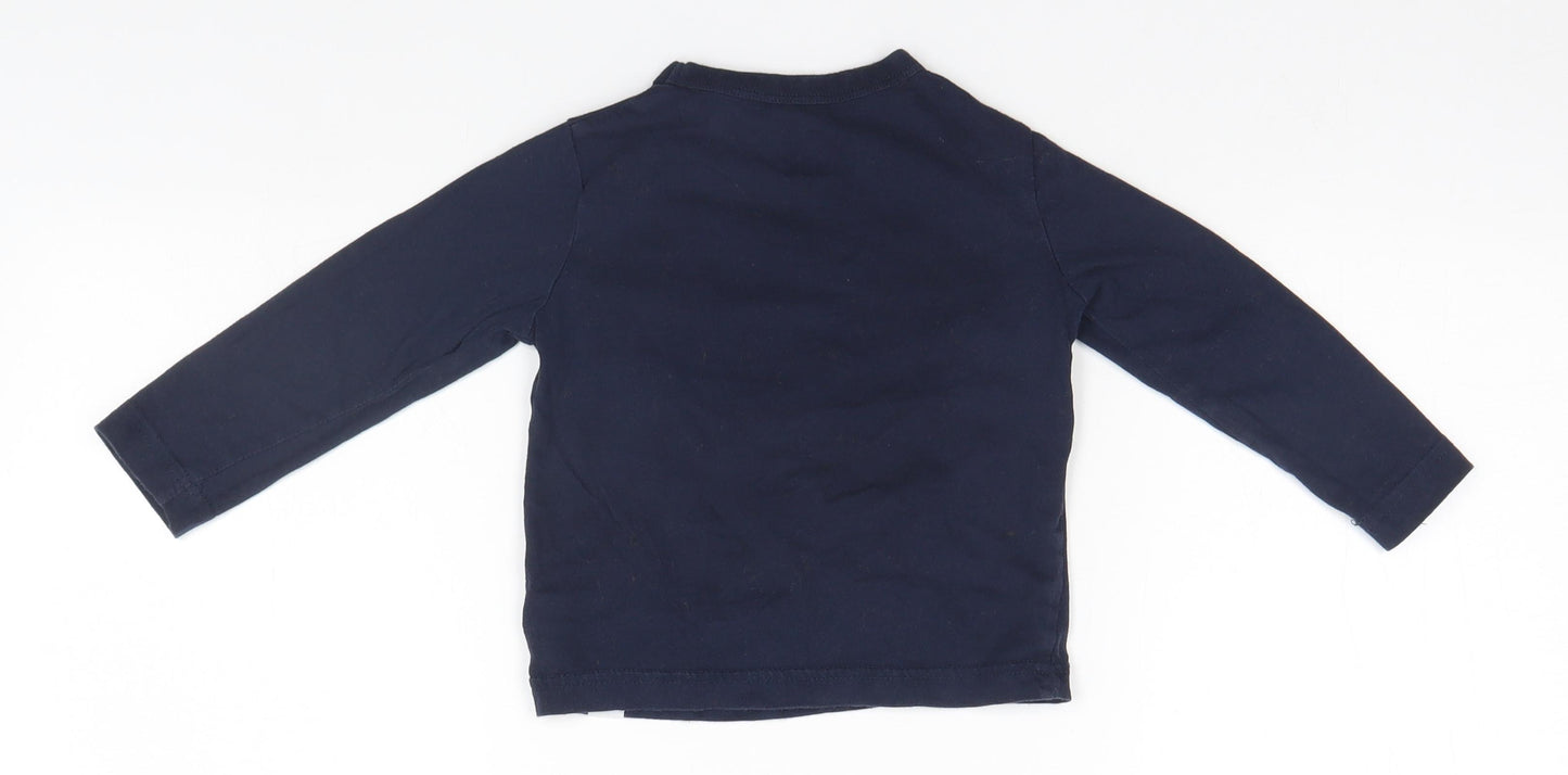 Gap Boys Blue   Basic T-Shirt Size 2 Years  - Rock On, Shark