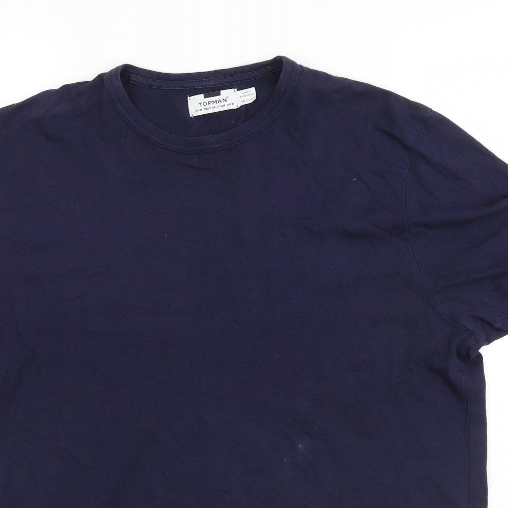 Topman Mens Blue    T-Shirt Size M