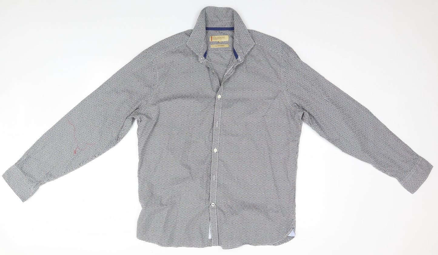 Marks and Spencer Mens Multicoloured Geometric   Button-Up Size XL