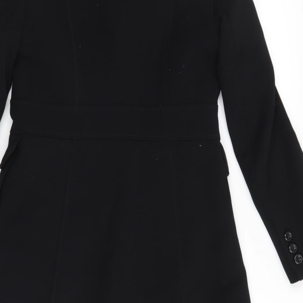Hobbs Womens Black   Overcoat Coat Size 10
