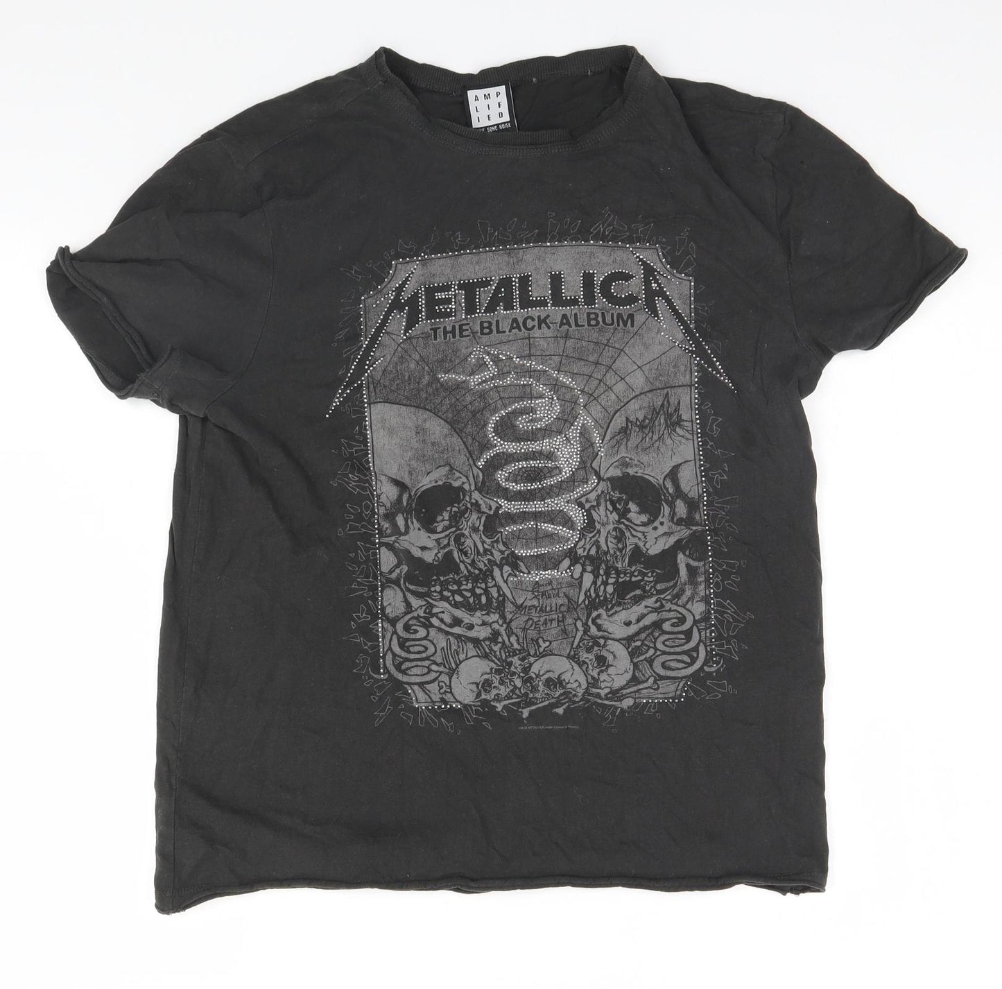 Metallica Mens Brown    T-Shirt Size M  - The Black Album