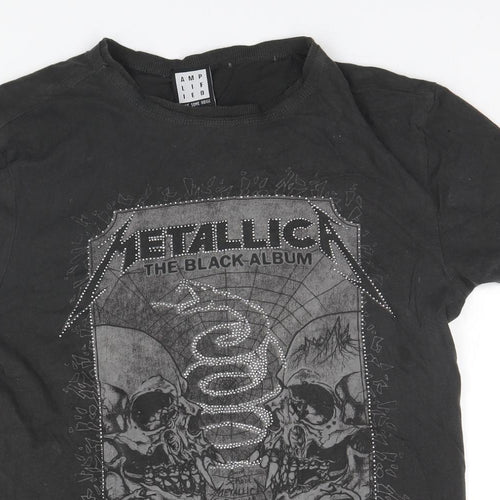 Metallica Mens Brown    T-Shirt Size M  - The Black Album