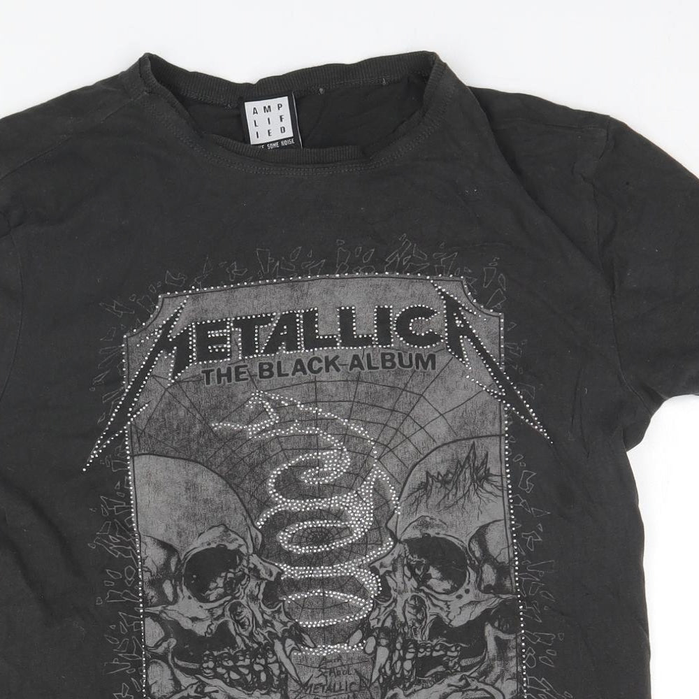 Metallica Mens Brown    T-Shirt Size M  - The Black Album