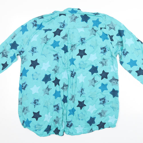 BASSINI Womens Green Geometric  Top Pyjama Top   - Stars