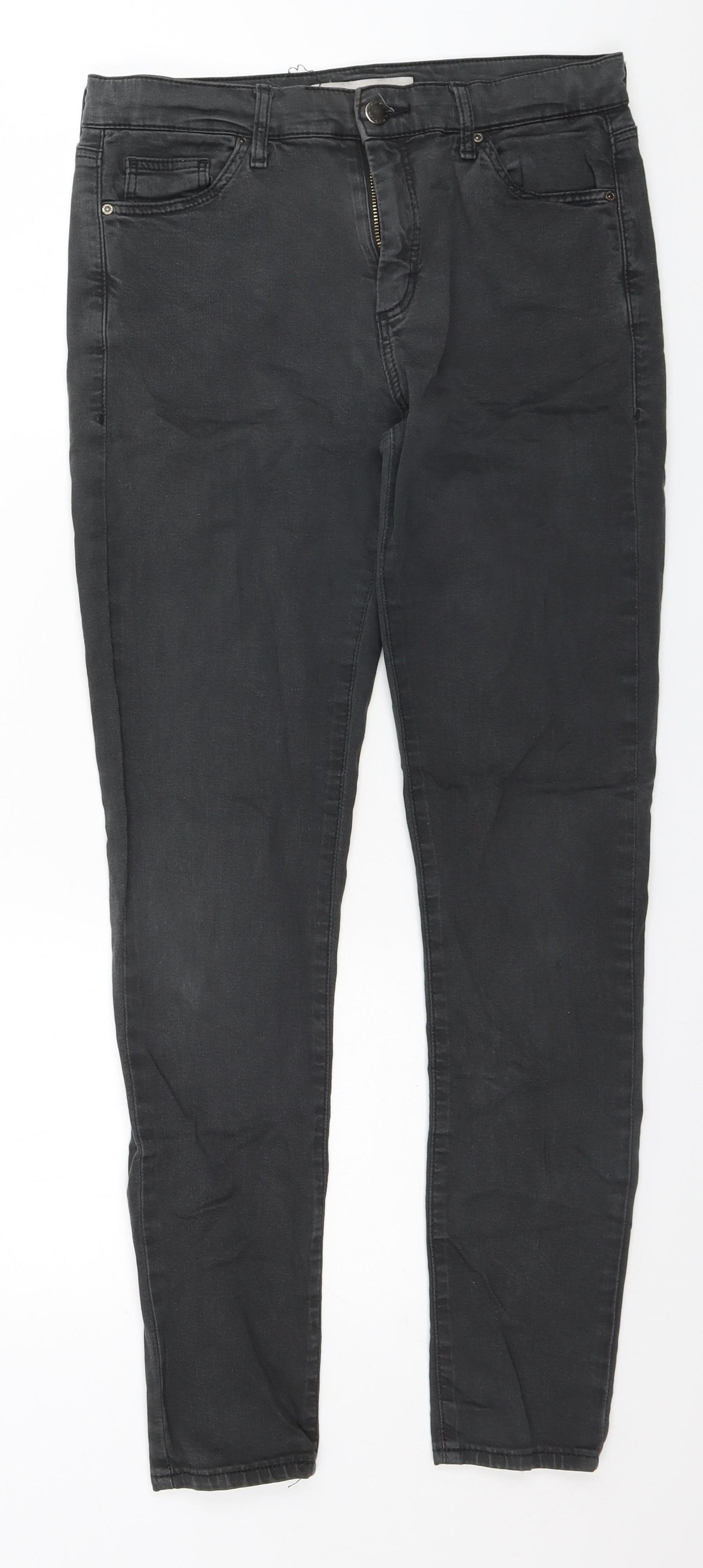 Topshop Mens Grey   Straight Jeans Size 30 in L28 in