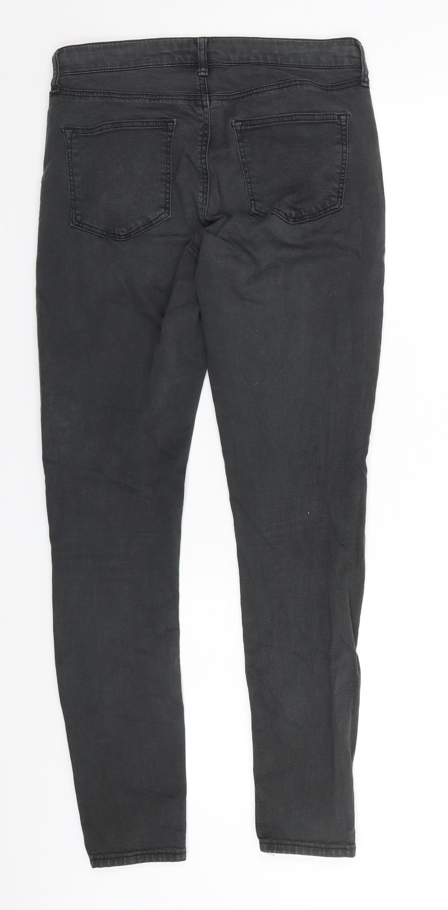 Topshop Mens Grey   Straight Jeans Size 30 in L28 in