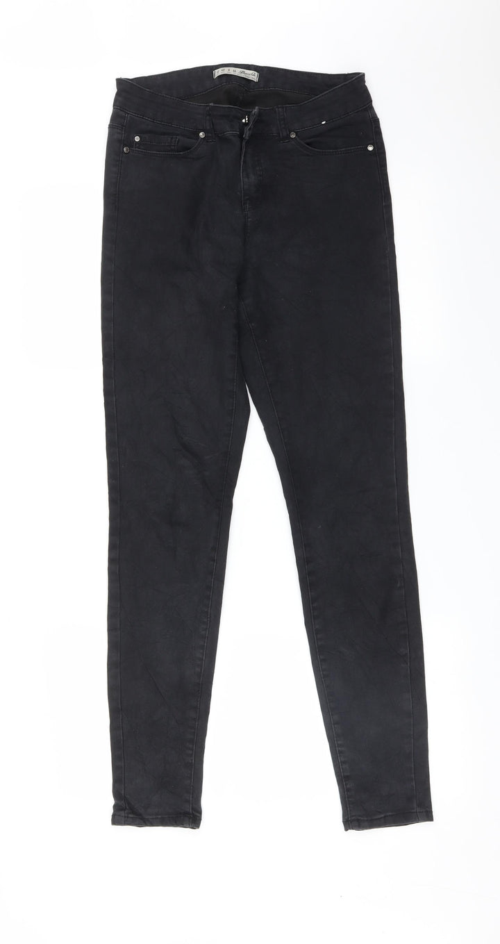 DENIM CO Womens Black Skinny Jeans Size 12 L30 in