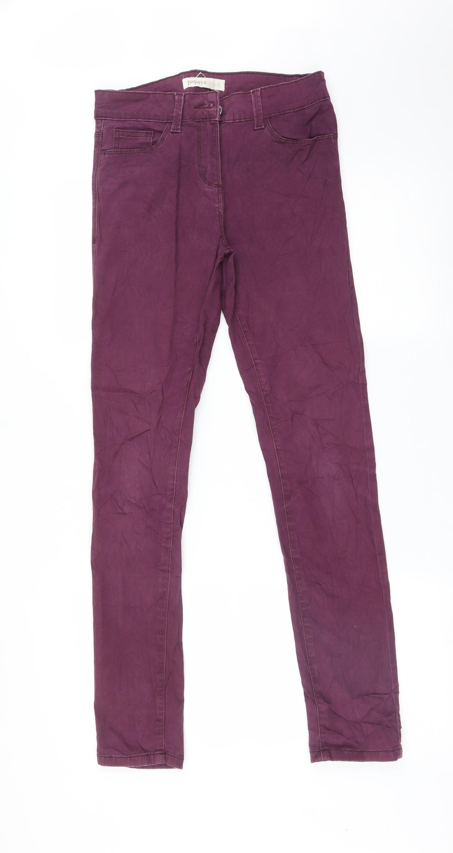 Papaya Womens Purple   Straight Jeans Size 8 L30 in