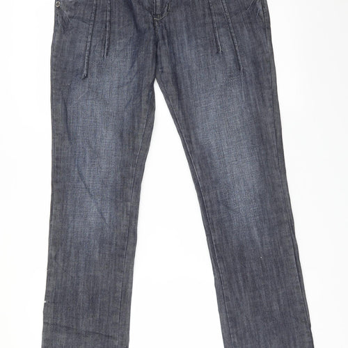 GOODMIAO Mens Blue   Straight Jeans Size L L32 in