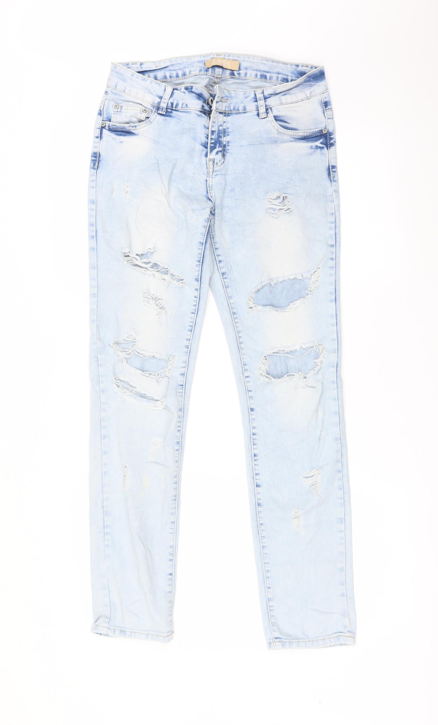 LANTIS Womens Blue   Straight Jeans Size 10 L29 in