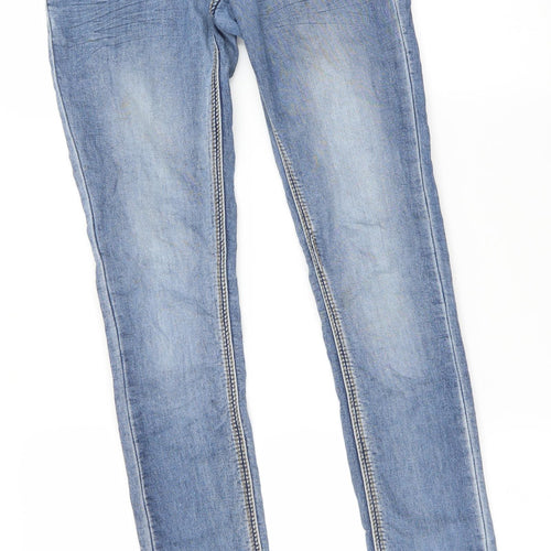 BLUE REBEL Womens Blue   Skinny Jeans Size 24 in L29 in