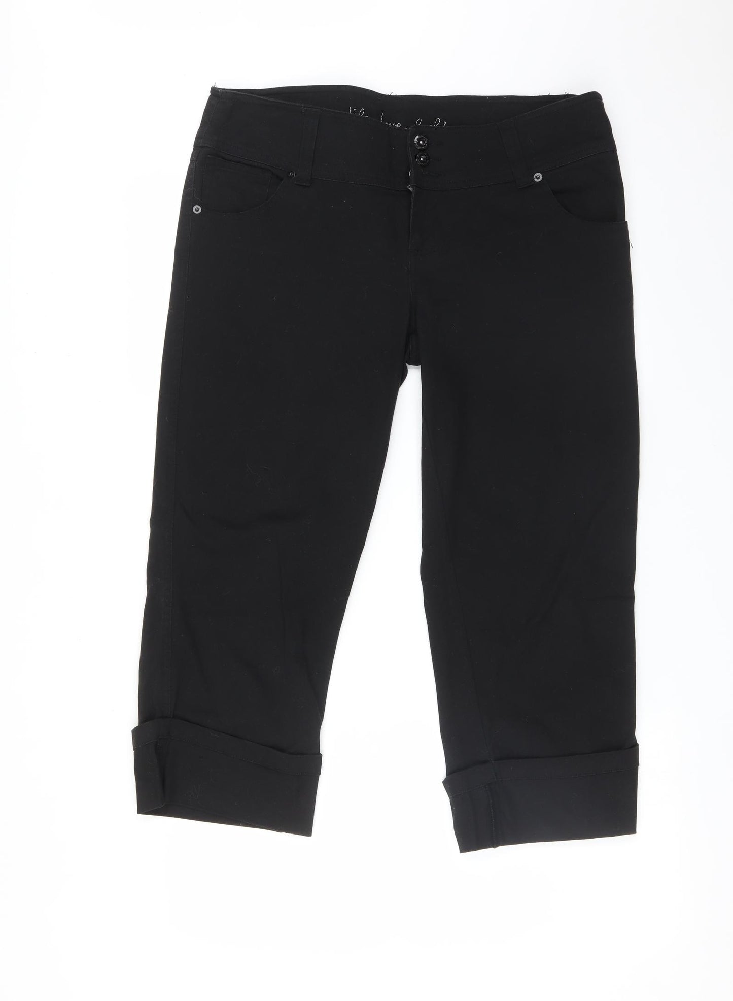 EVIE Womens Black   Cropped Jeans Size 12 L22 in