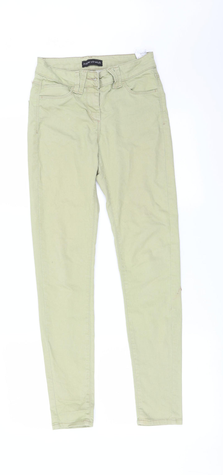 M&S Womens Green Skinny Jeans Size 6 L28 in