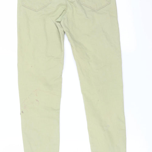 M&S Womens Green   Skinny Jeans Size 6 L28 in
