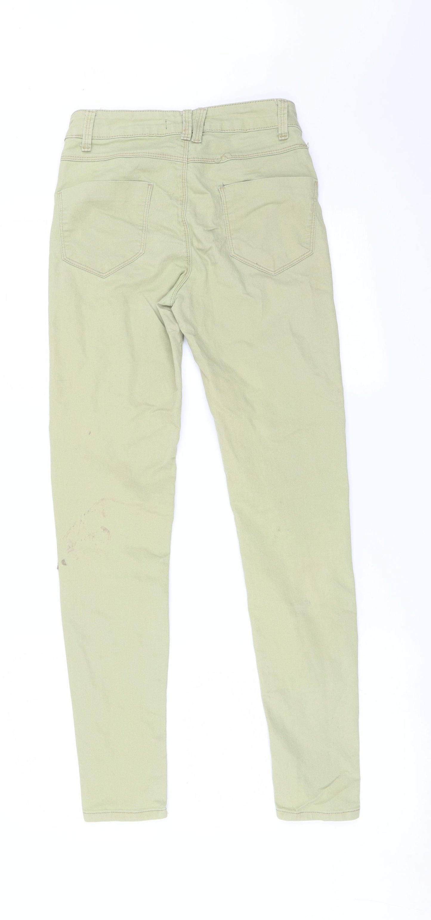 M&S Womens Green   Skinny Jeans Size 6 L28 in