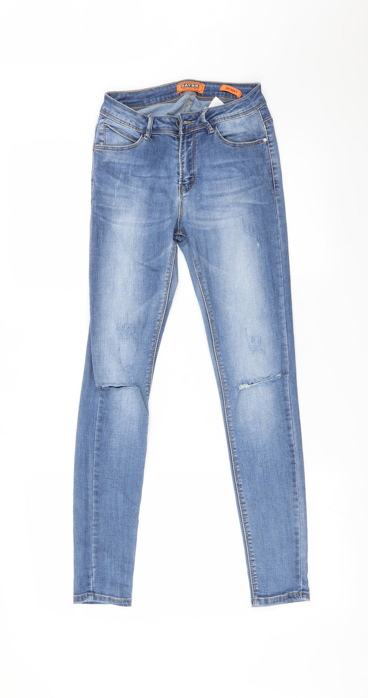 DAYSIE Womens Blue Skinny Jeans Size 6 L27 in