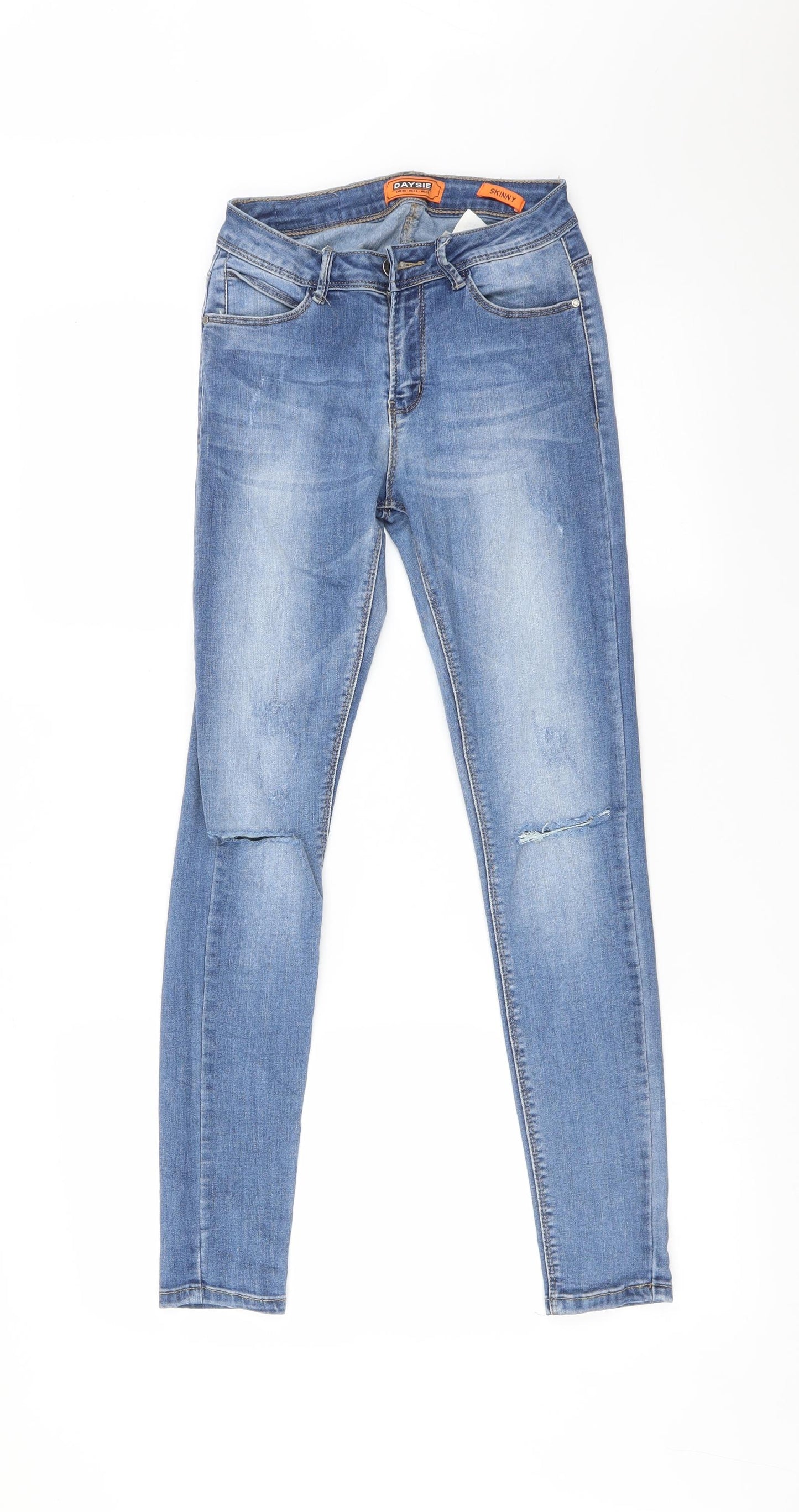 DAYSIE Womens Blue   Skinny Jeans Size 6 L27 in