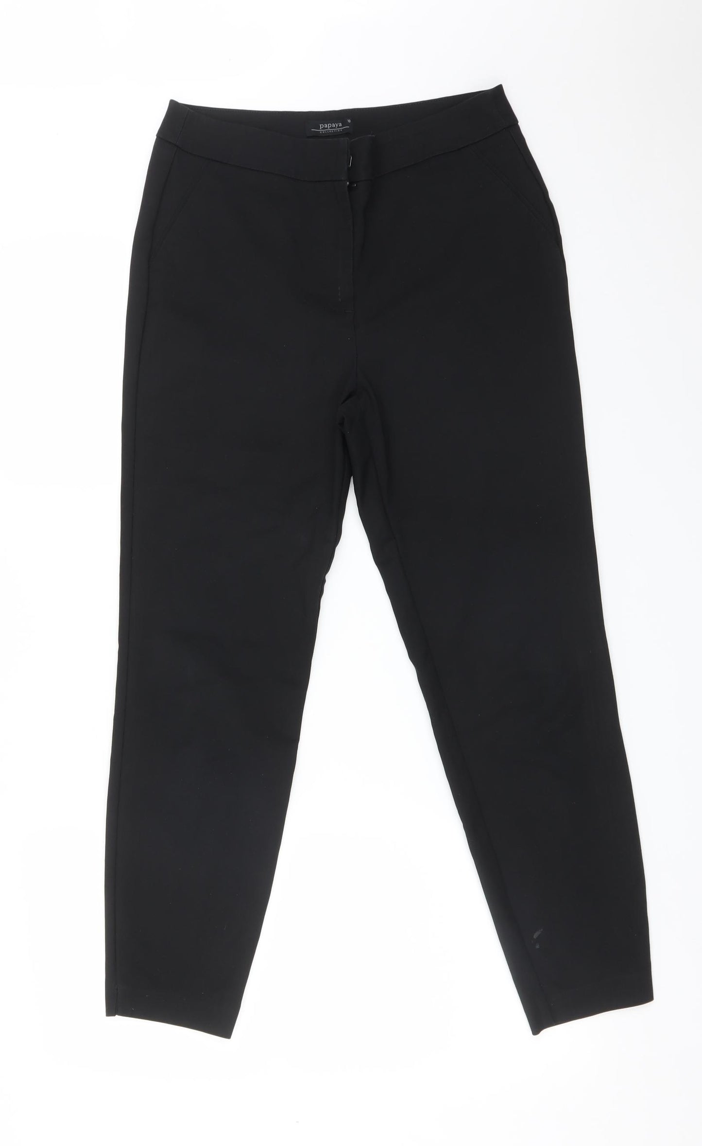 Papaya Womens Black   Trousers  Size 10 L27 in