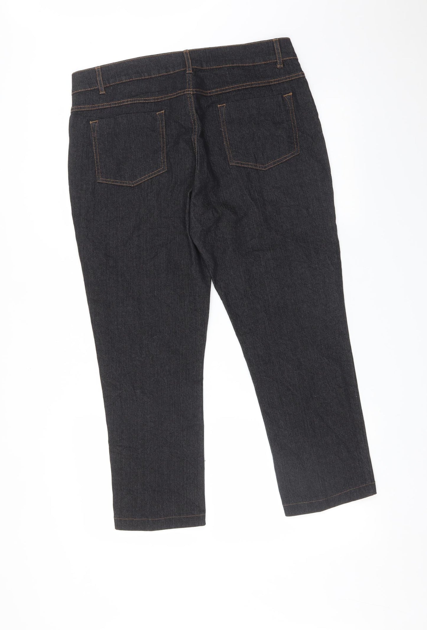 IN EXTENSO Womens Black   Straight Jeans Size 14 L24 in