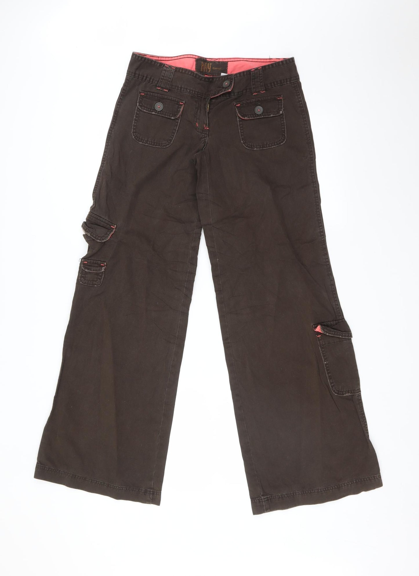 BAY Womens Brown   Cargo Trousers Size 8 L30 in