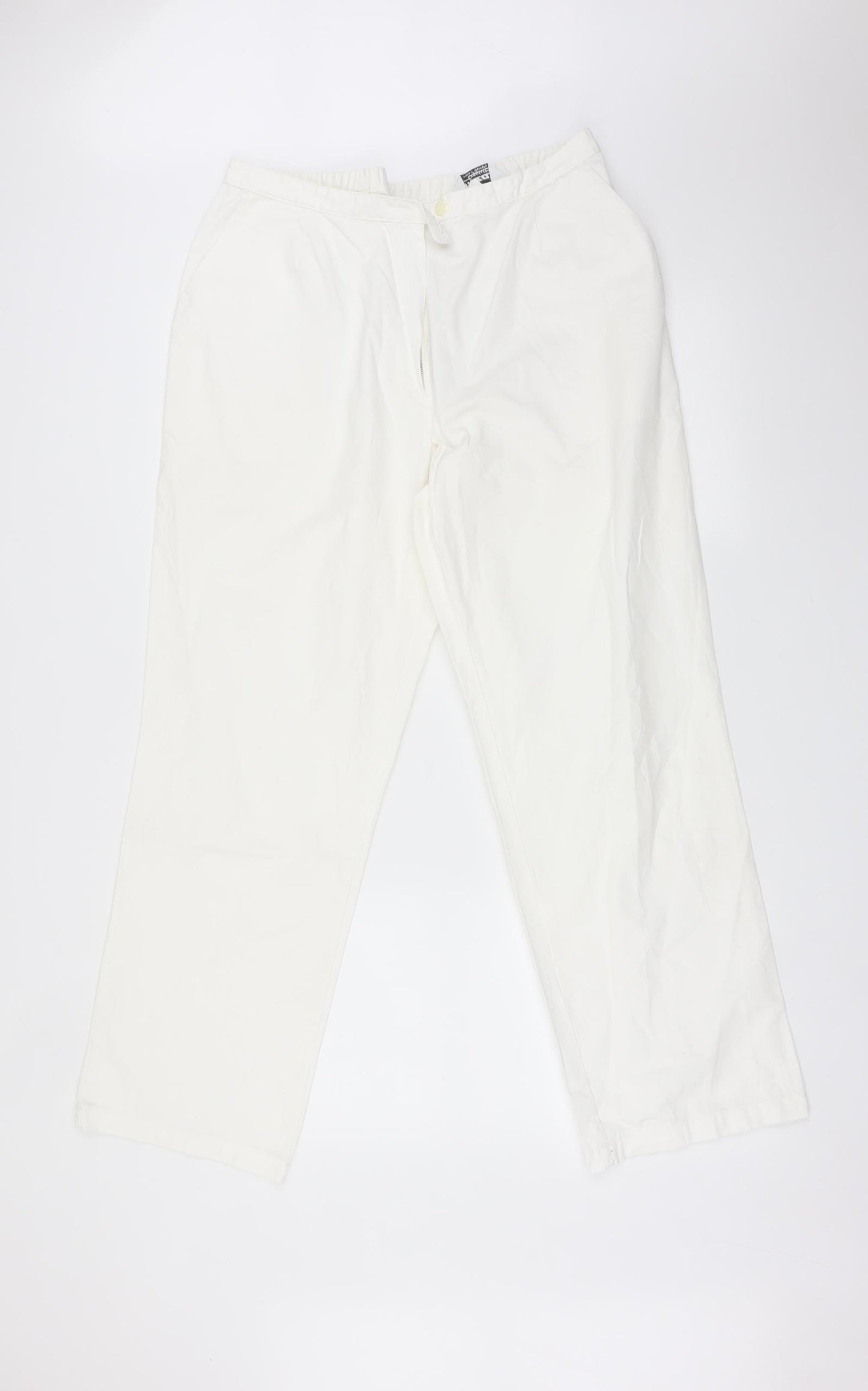 HIZA Womens White   Trousers  Size 18 L28 in