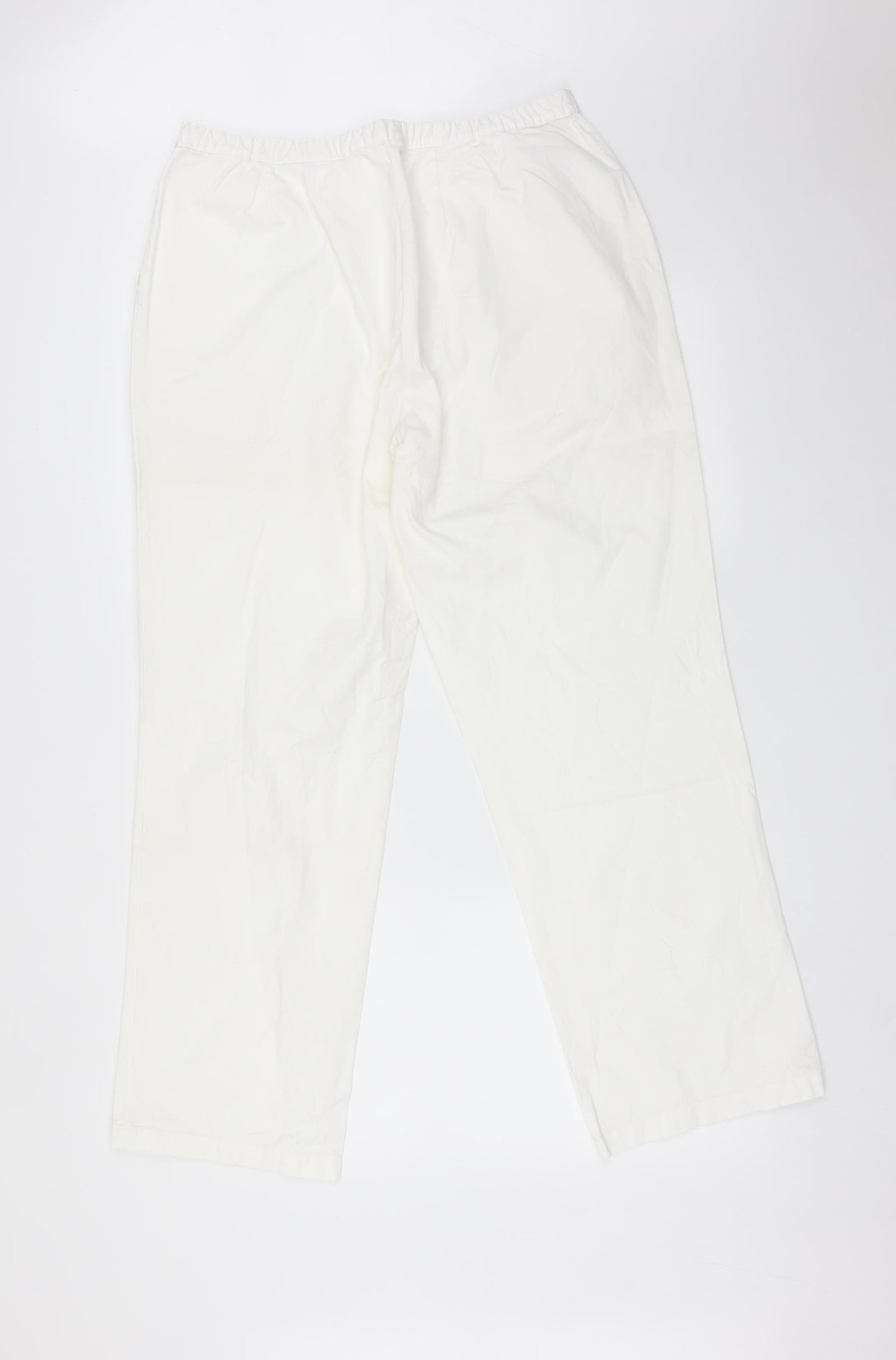 HIZA Womens White   Trousers  Size 18 L28 in