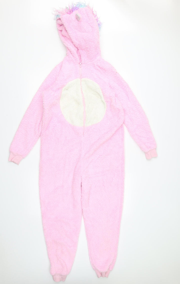 Matalan Girls Pink One Piece Size 12 Years - Unicorn