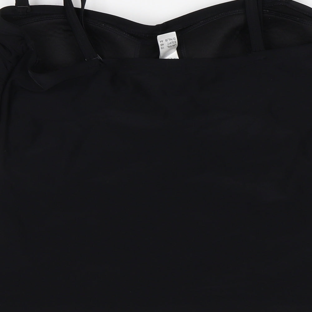 ocean club Womens Black   Cropped Tank Size 18