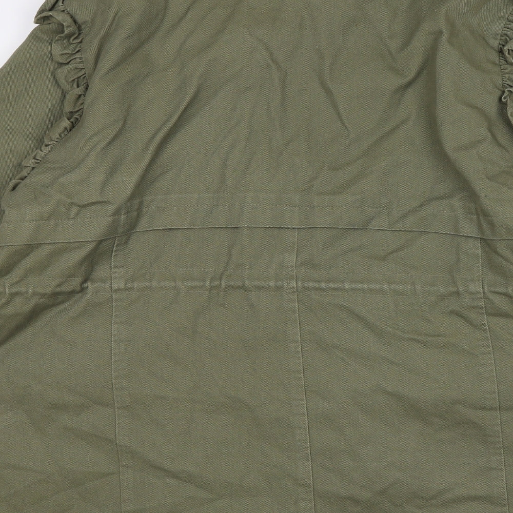 Simply Be Womens Green Floral  Parka Coat Size 22