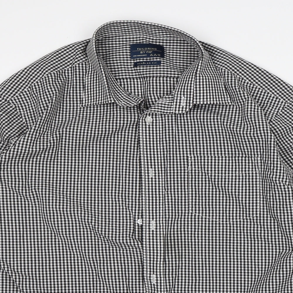 F&F Mens Multicoloured Check   Dress Shirt Size 16.5