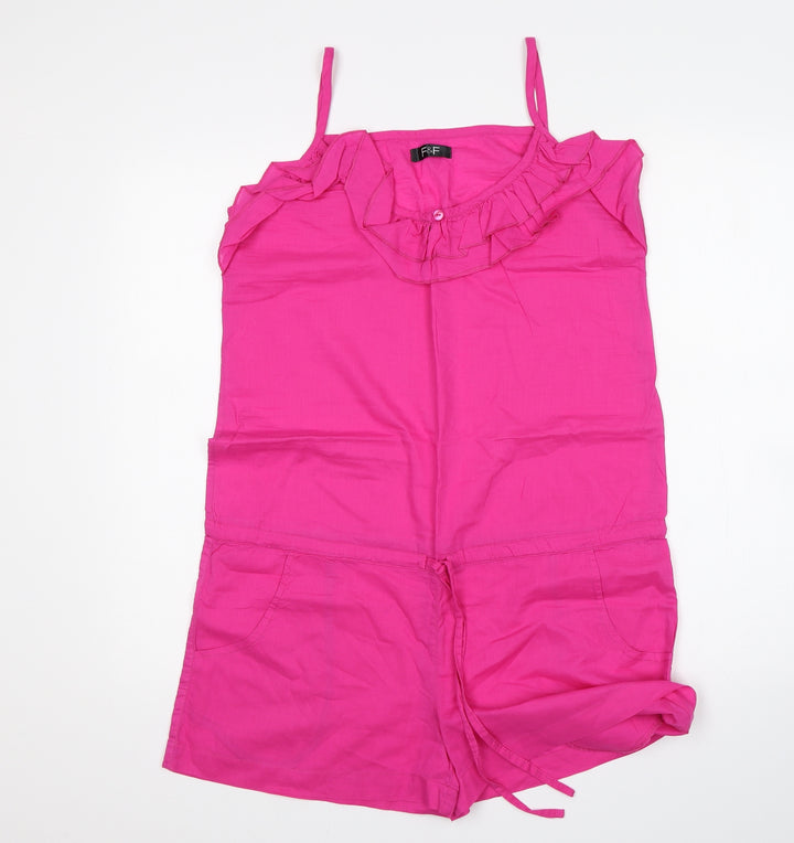 F&F Womens Pink Playsuit One-Piece Size S