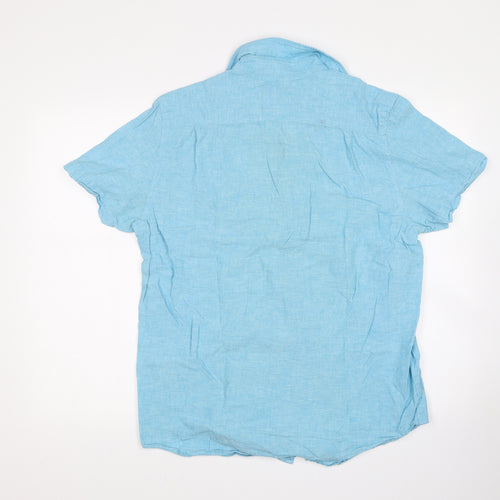 Canada Womens Blue   Basic Button-Up Size M