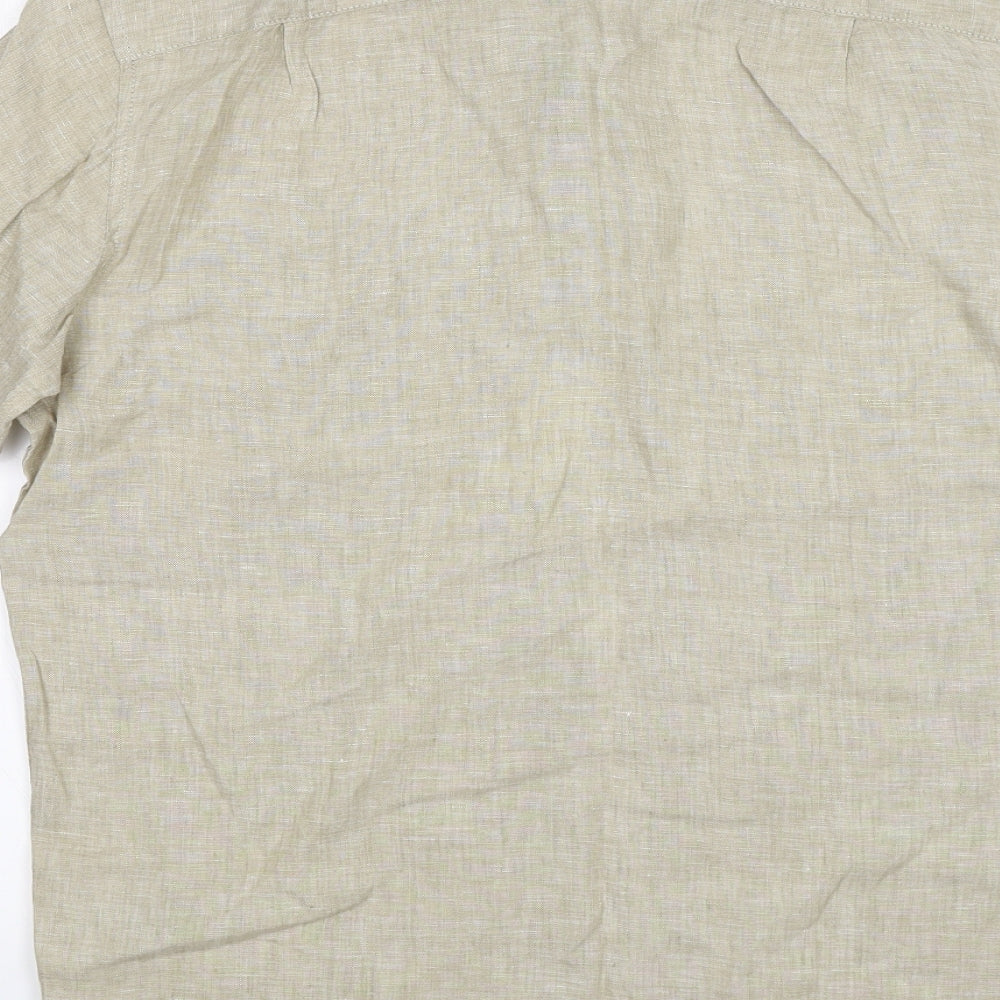 Canada Mens Beige    Button-Up Size S