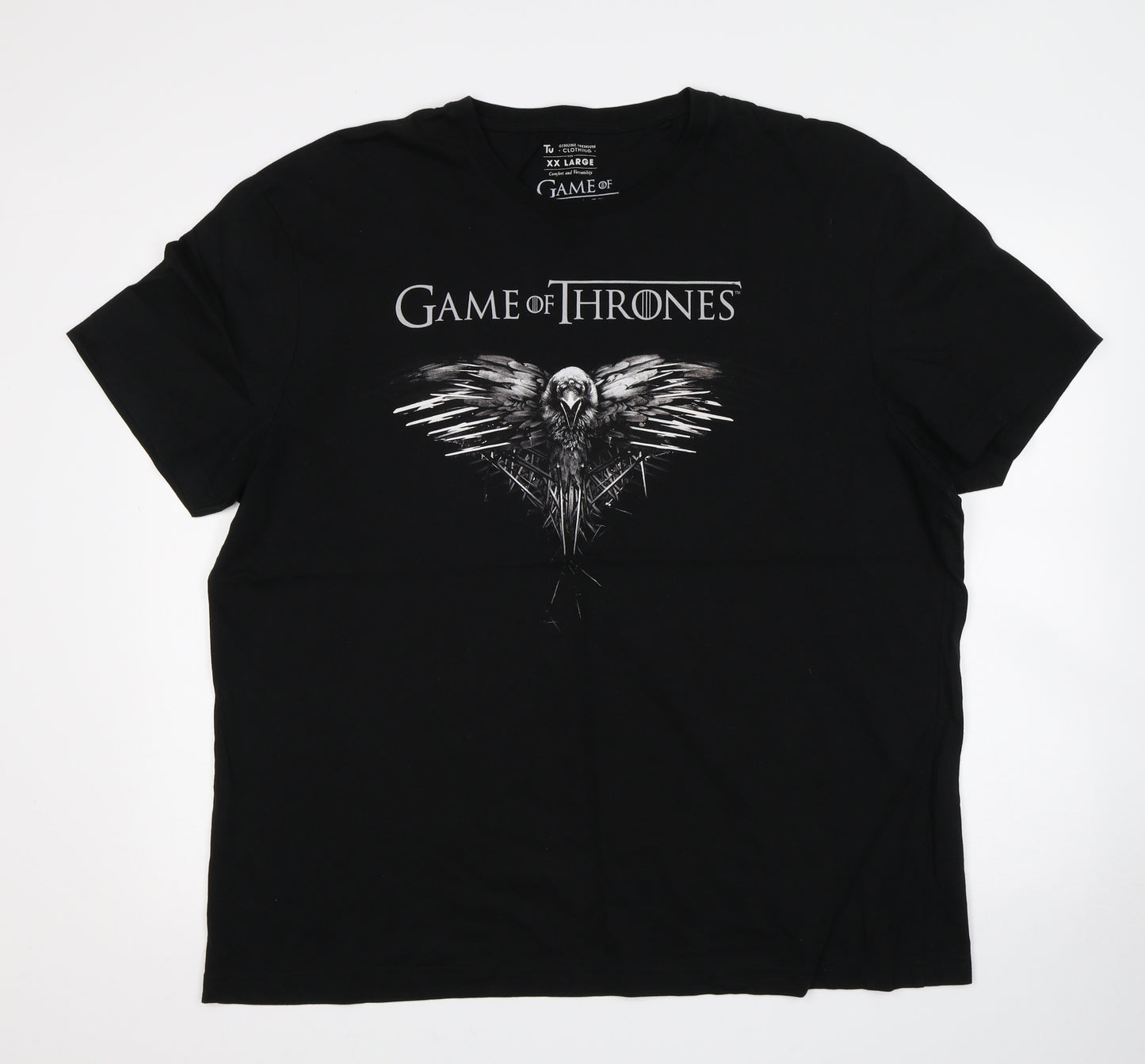 TU Mens Black    T-Shirt Size 2XL  - Game Of Thrones