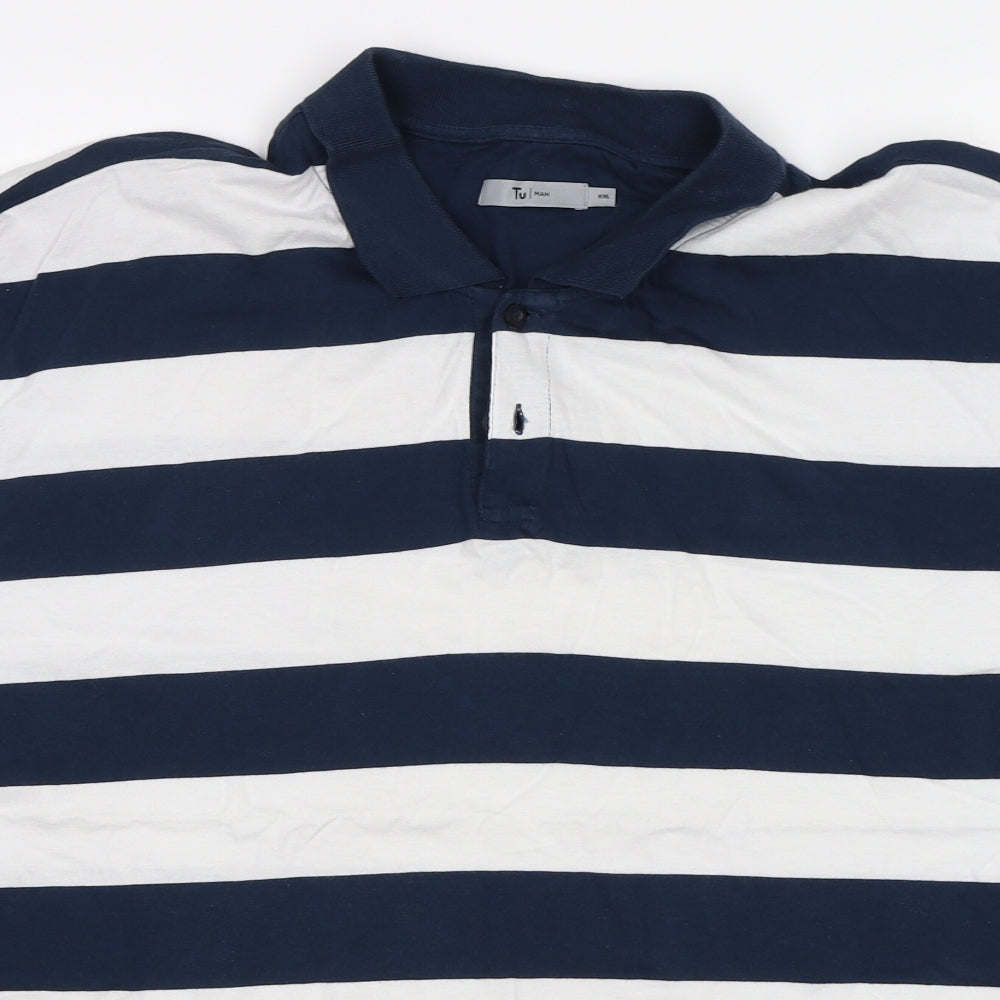 TU Mens Multicoloured Striped   Polo Size 2XL