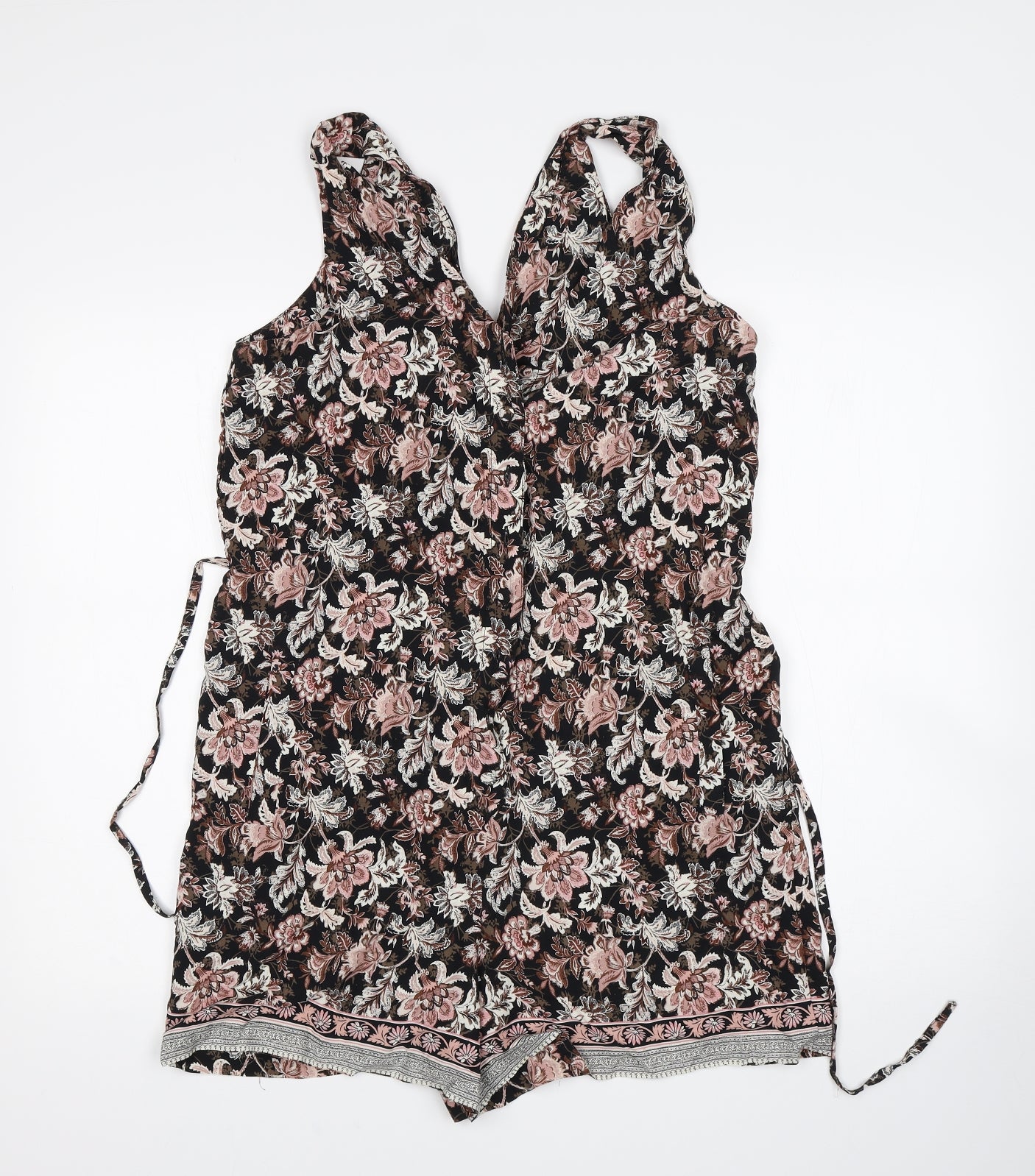 MNG Womens Multicoloured Floral  Playsuit One-Piece Size M