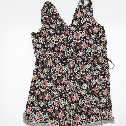 MNG Womens Multicoloured Floral  Playsuit One-Piece Size M
